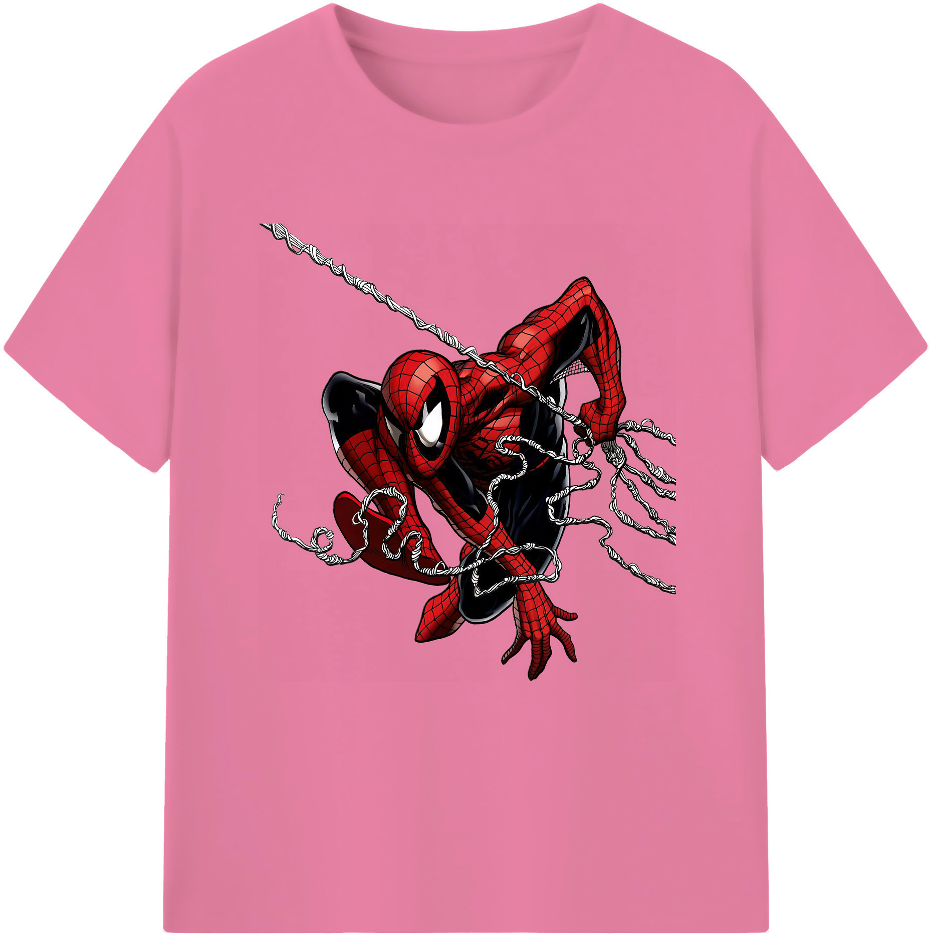 （画像用） Spider Man スパイダーマン 綿100％半袖Tシャツ（フロントプリント）